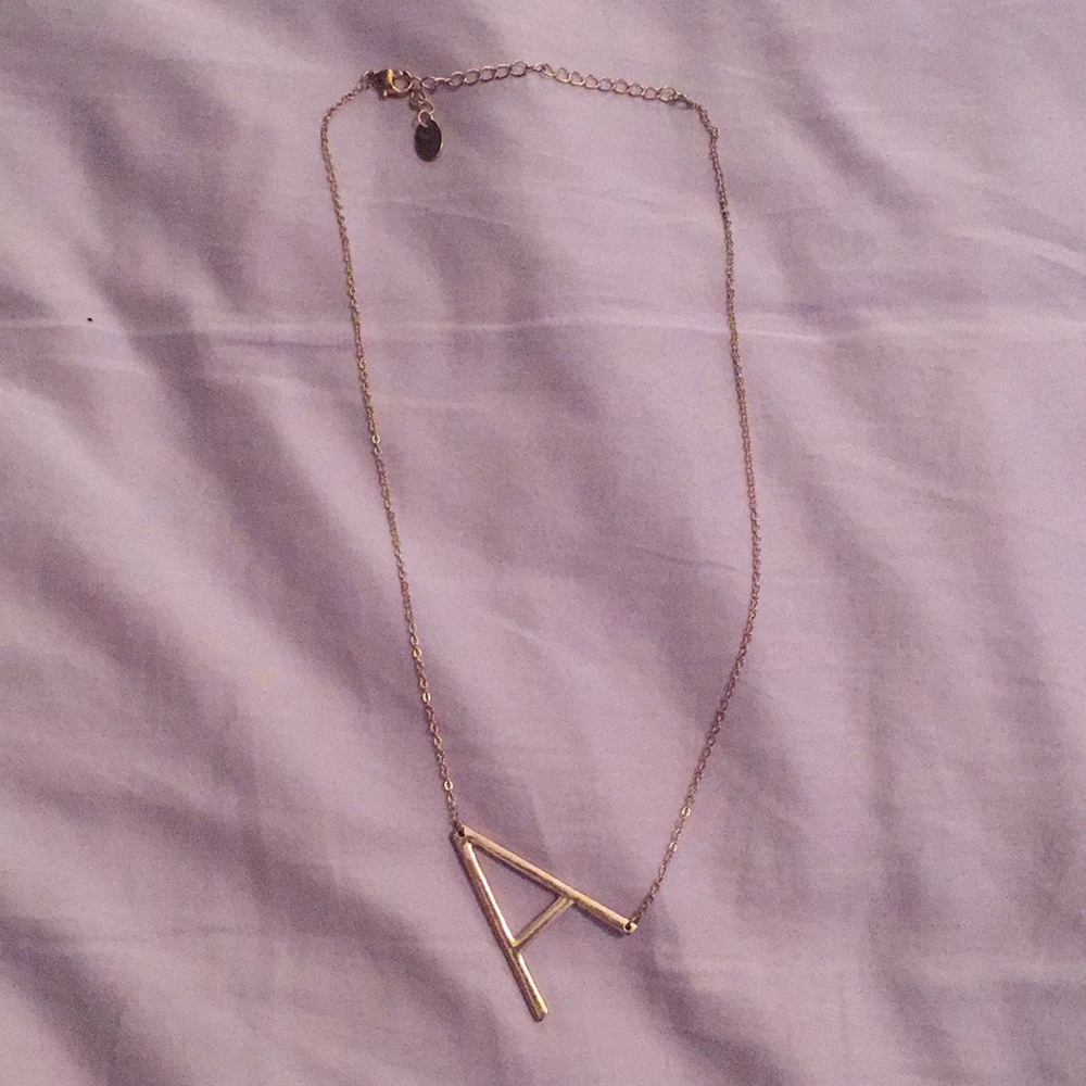 Gold A necklace